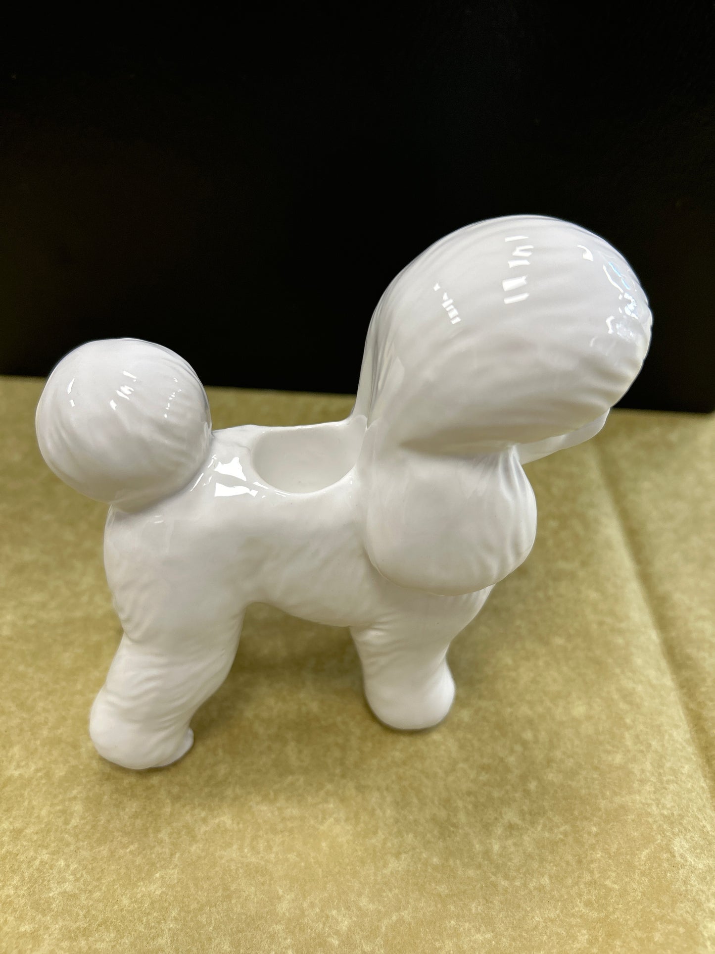Bougeoir Caniche Poddle blanc