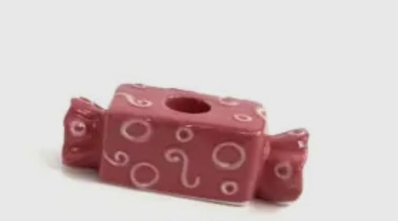 Bougeoir bonbon rose