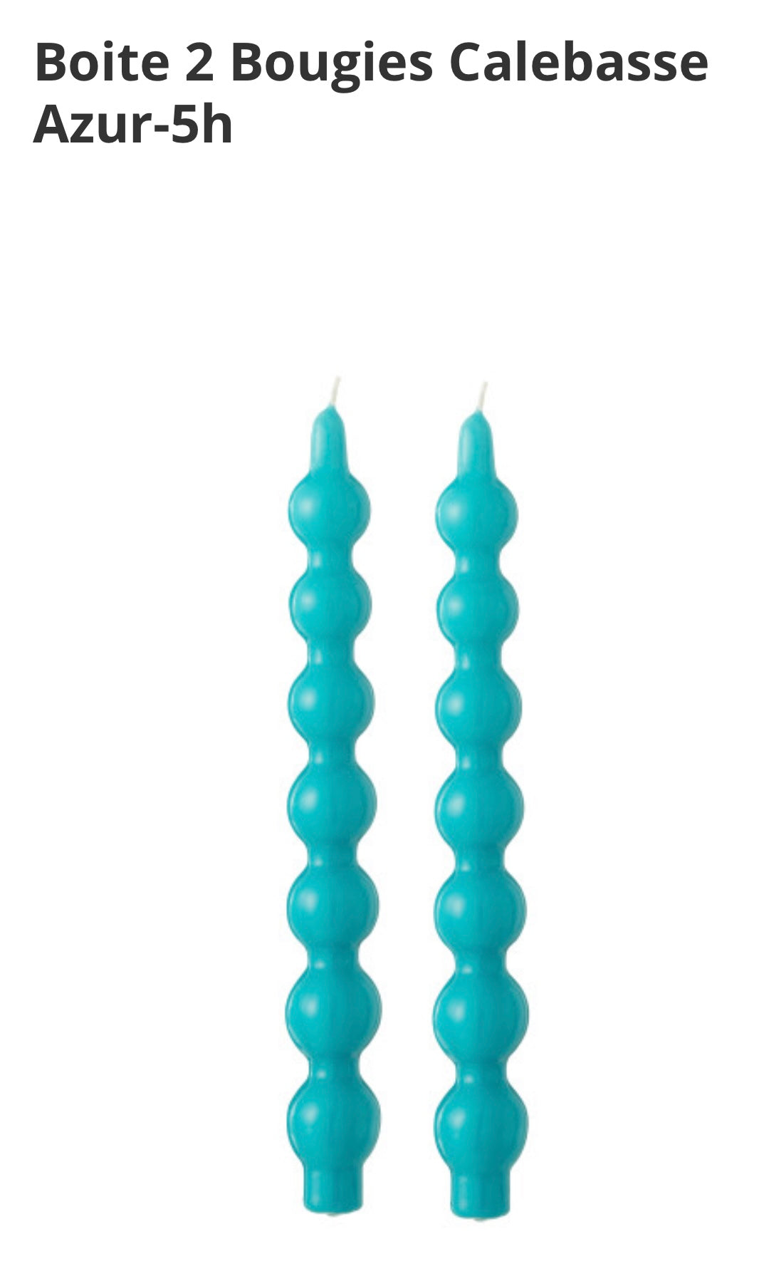Bougies J lineTurquoises.