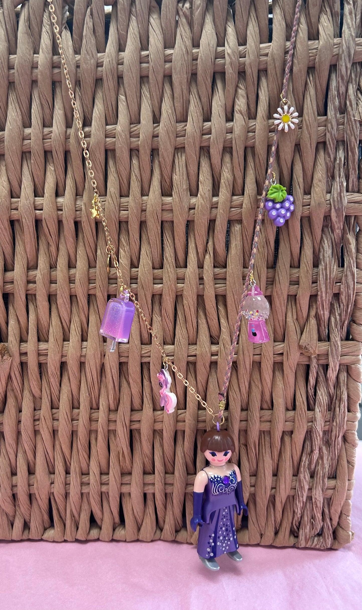 Sautoir Playmobil princesse purple