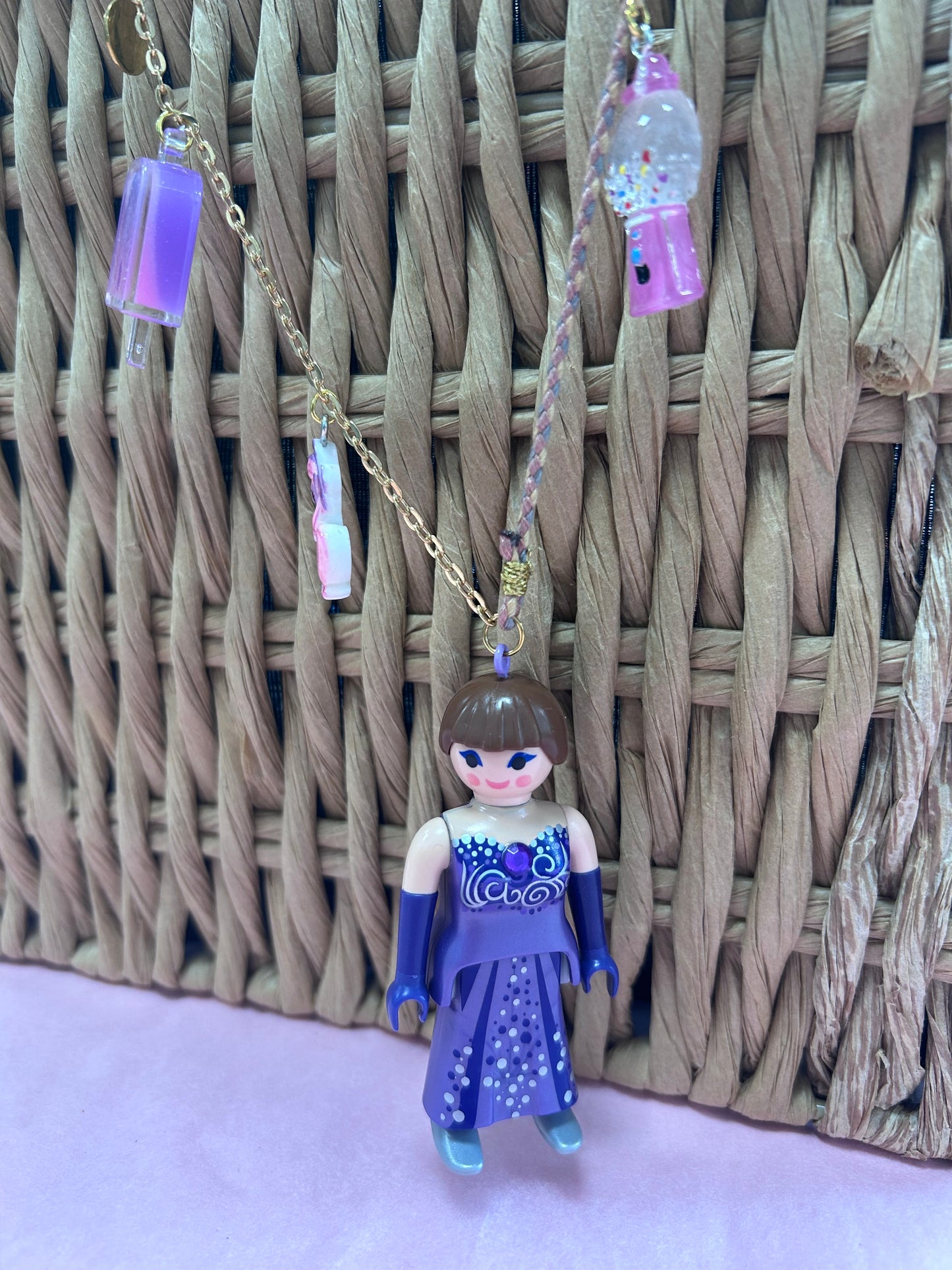 Sautoir Playmobil princesse purple