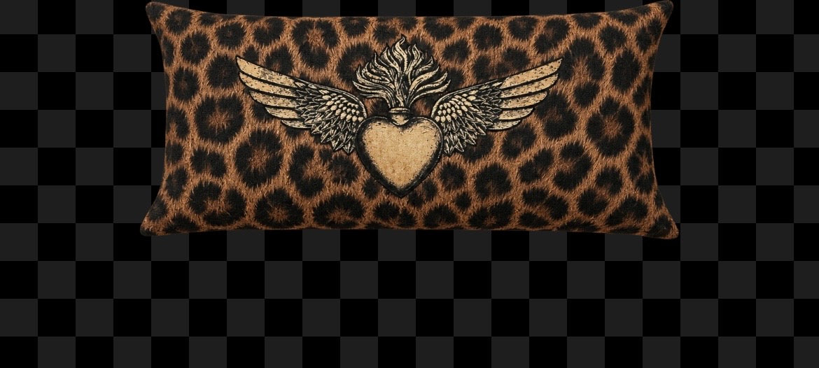 Coussin léopard coeur - PODEVACHE