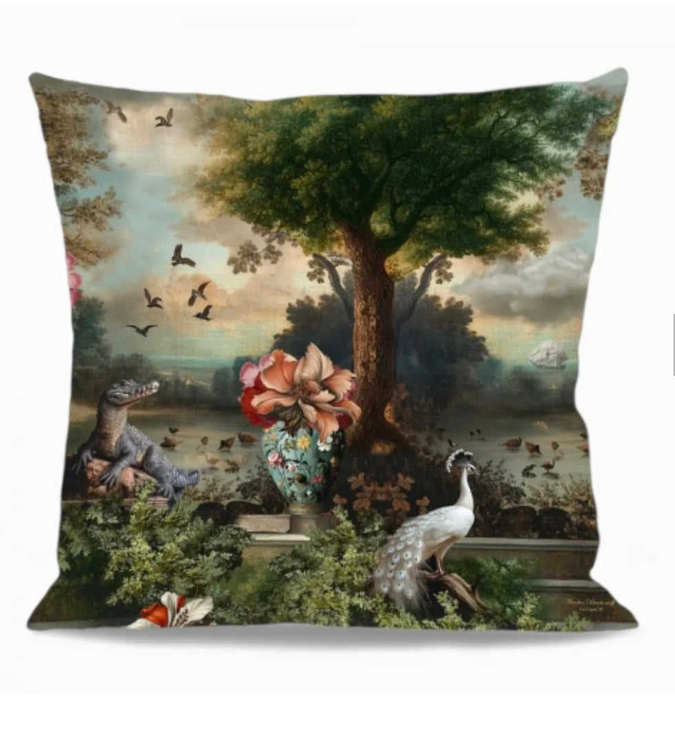 Housse de coussin LE LION BLANC - la ligne 29