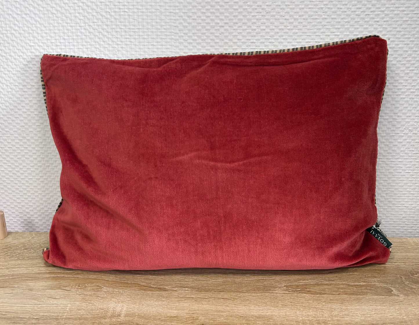 Housse de coussin velours rouille - GOYAAL LIVING