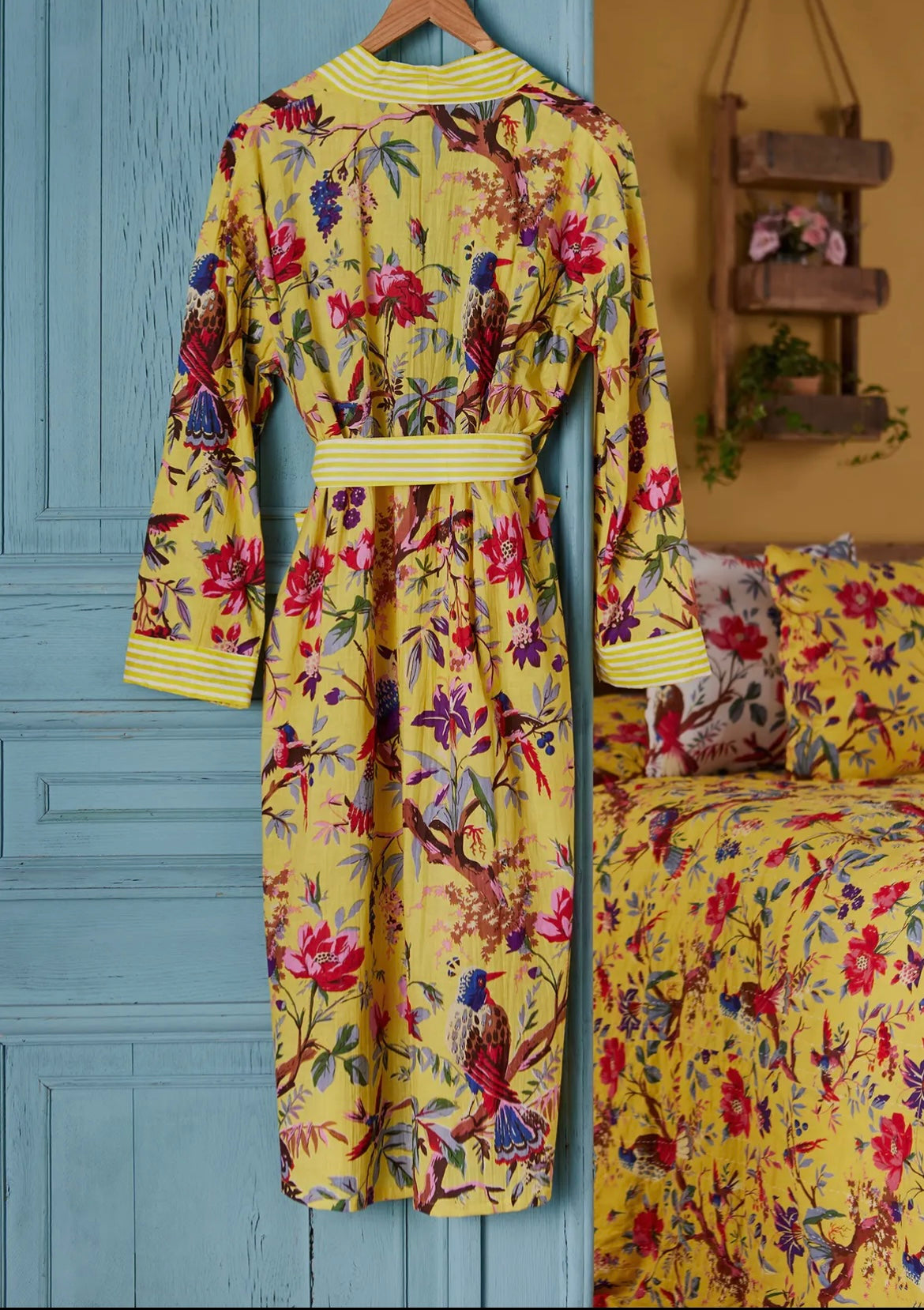 KIMONO BIRDS JAUNE