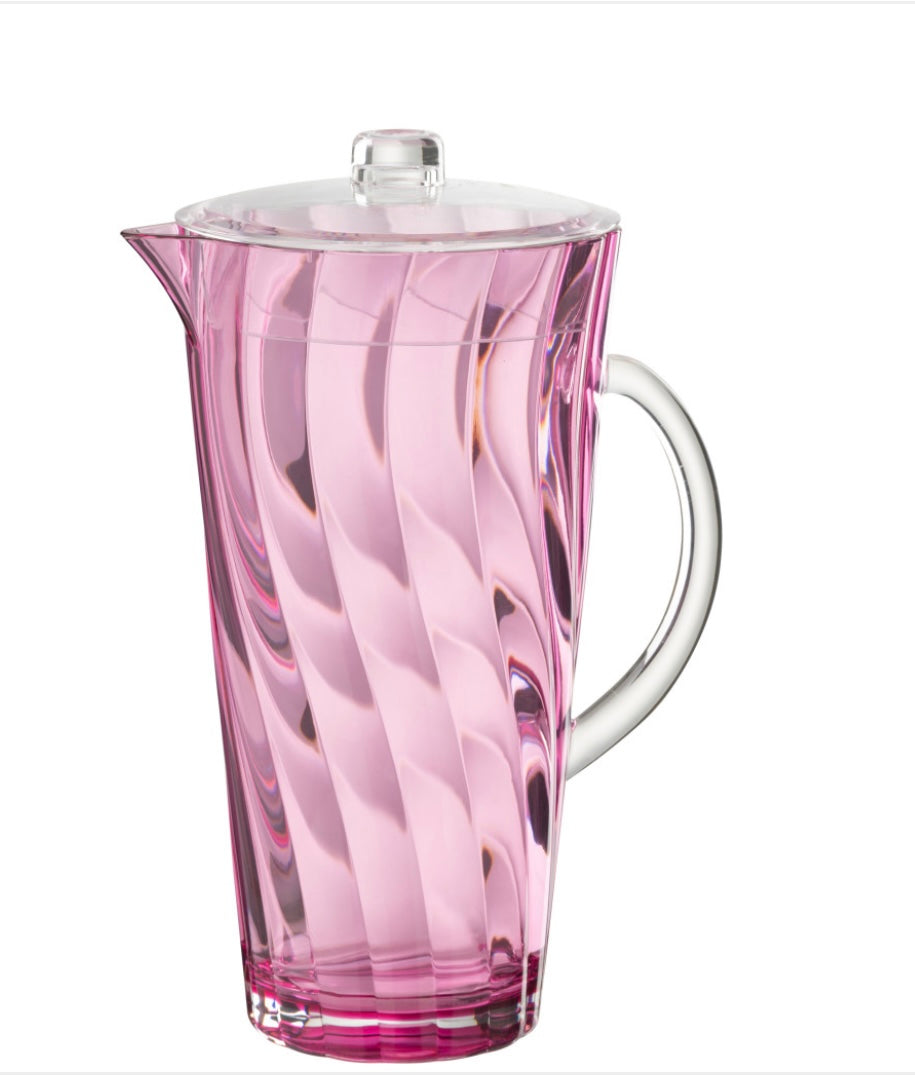 Pichet vague plastique rose