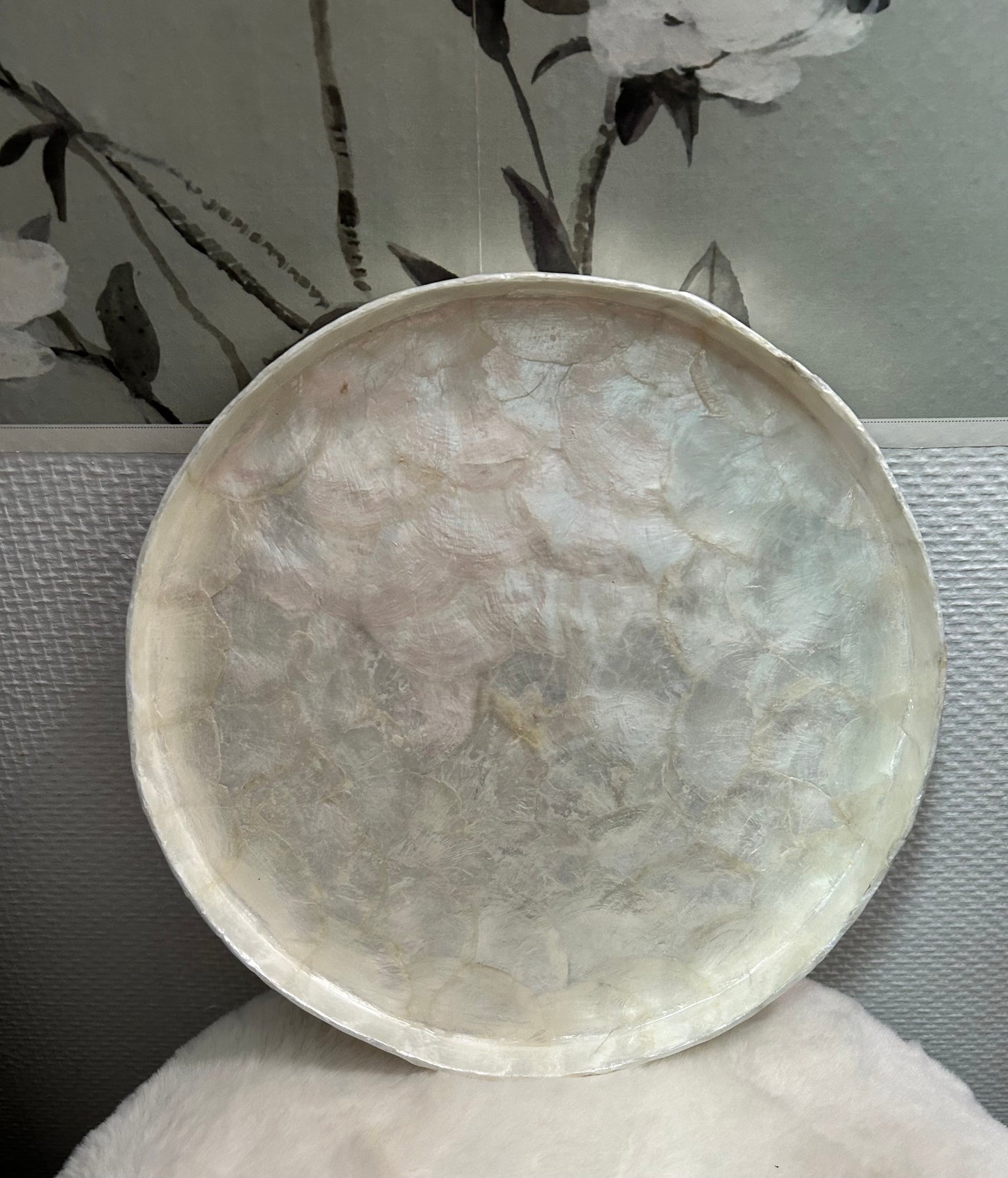 PLateau rond coquillages