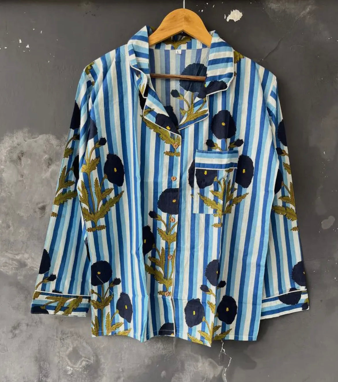 PYJAMA CHARDONS BLEUS Taille L