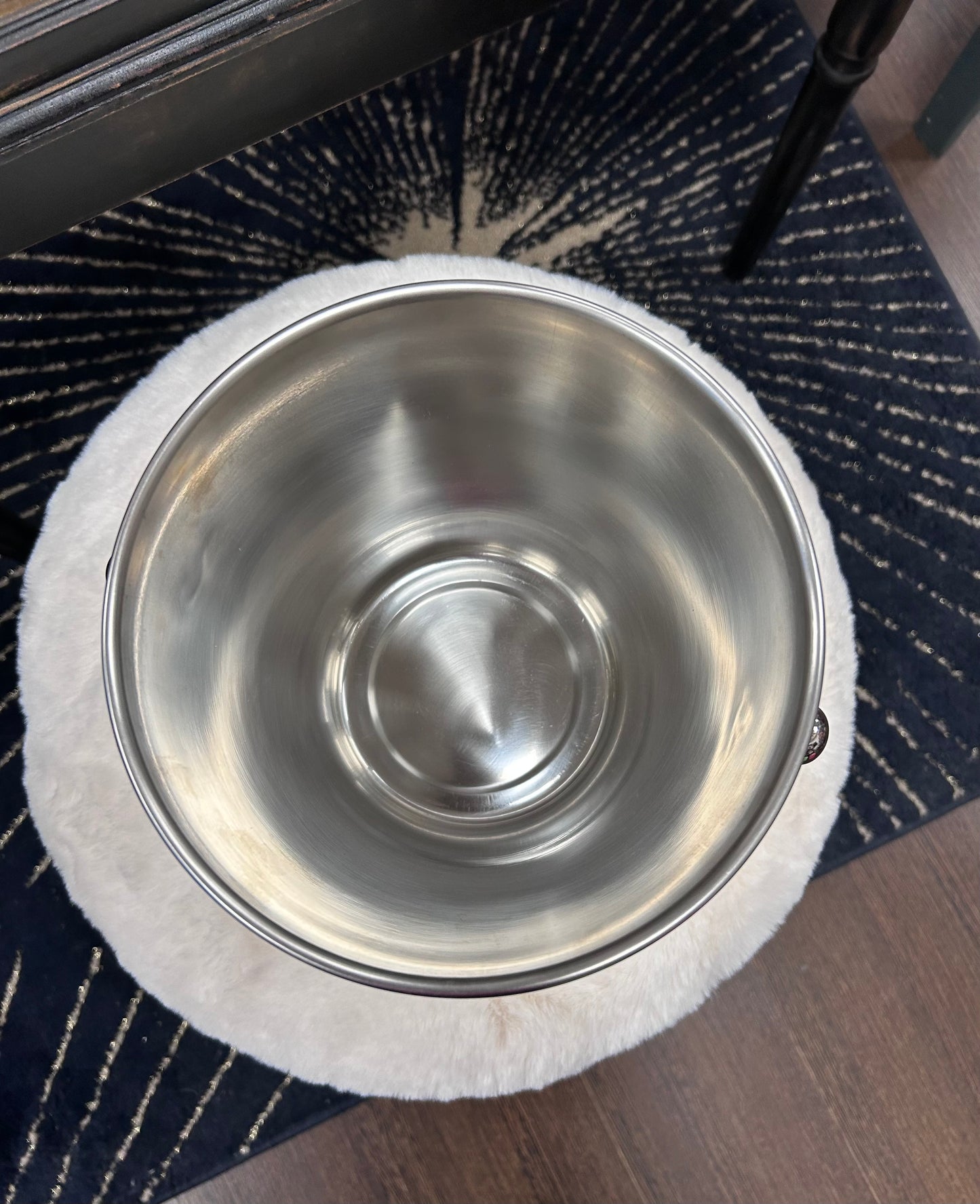 Seau à glace à facettes argentées - J LINE