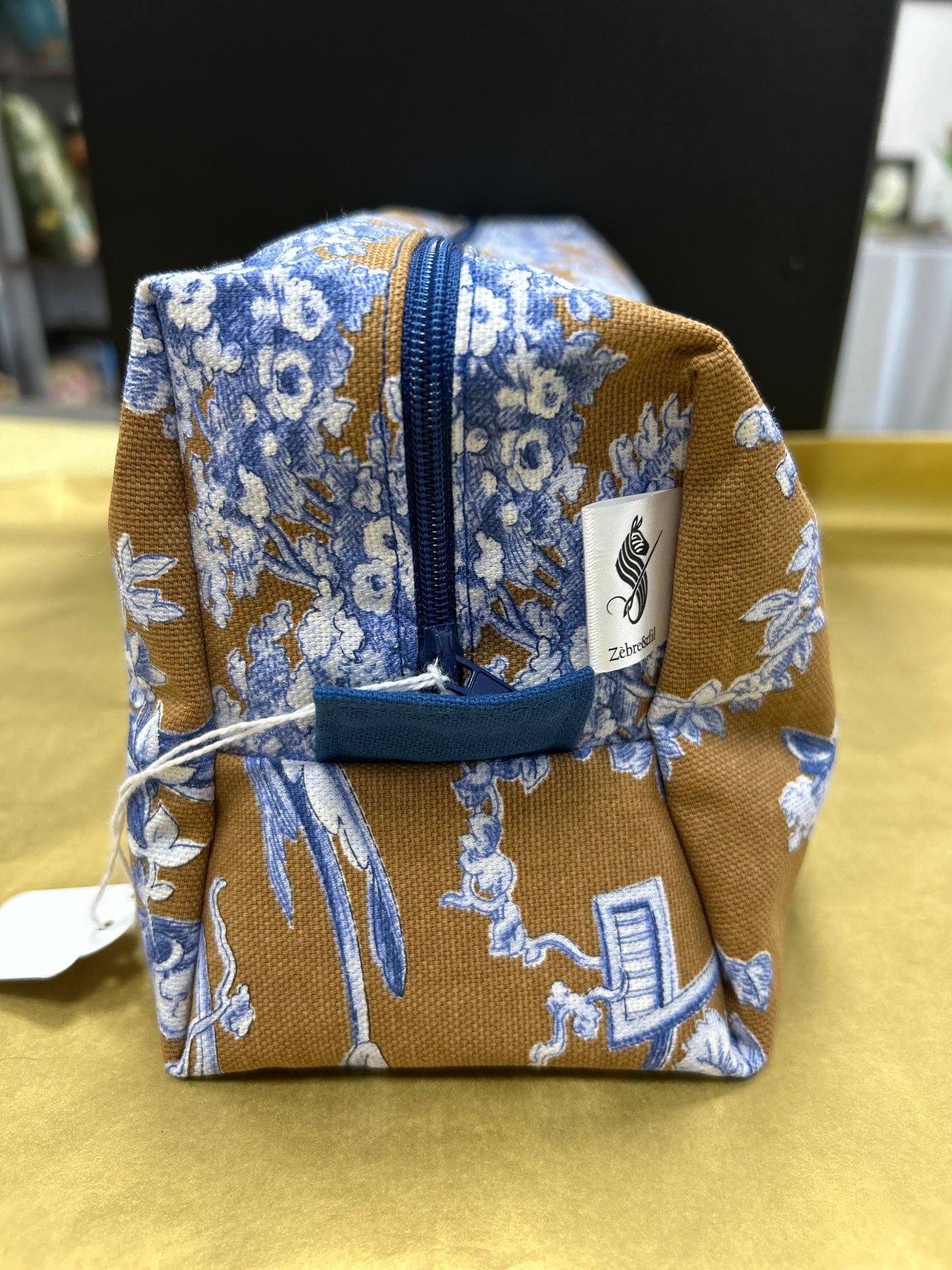 Trousse de toilette Jouy bleue