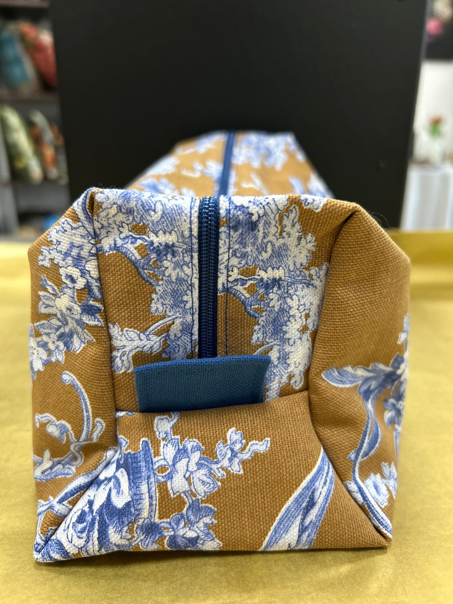 Trousse de toilette Jouy bleue