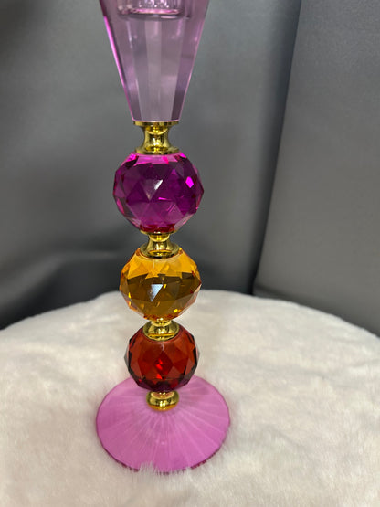 Bougeoir crytalline verre - WEZRNER VOB