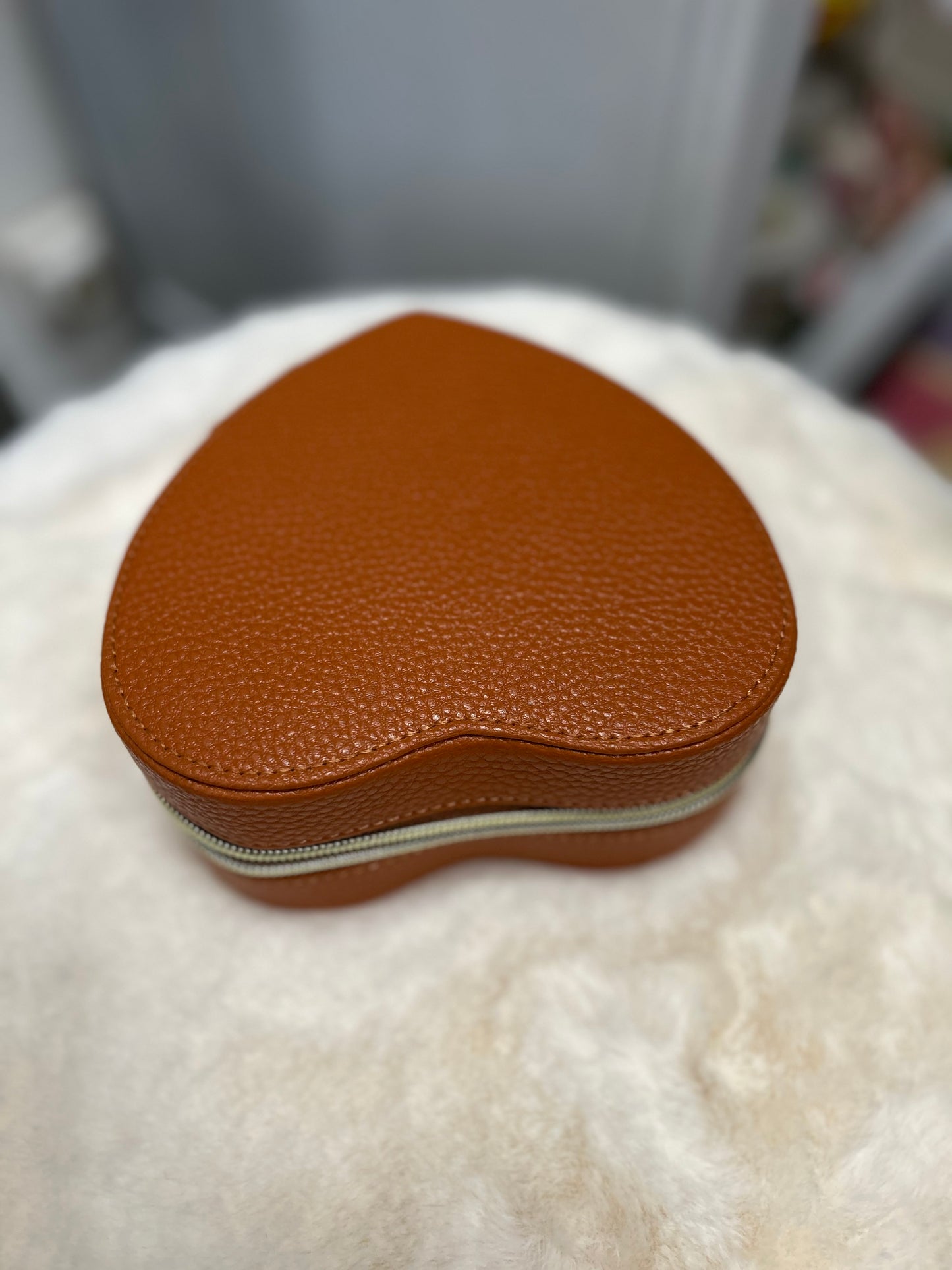 Boîte à bijoux coeur cognac - J LINE