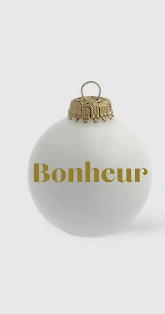 Boule de Noël BONHEUR ENSEMBLE