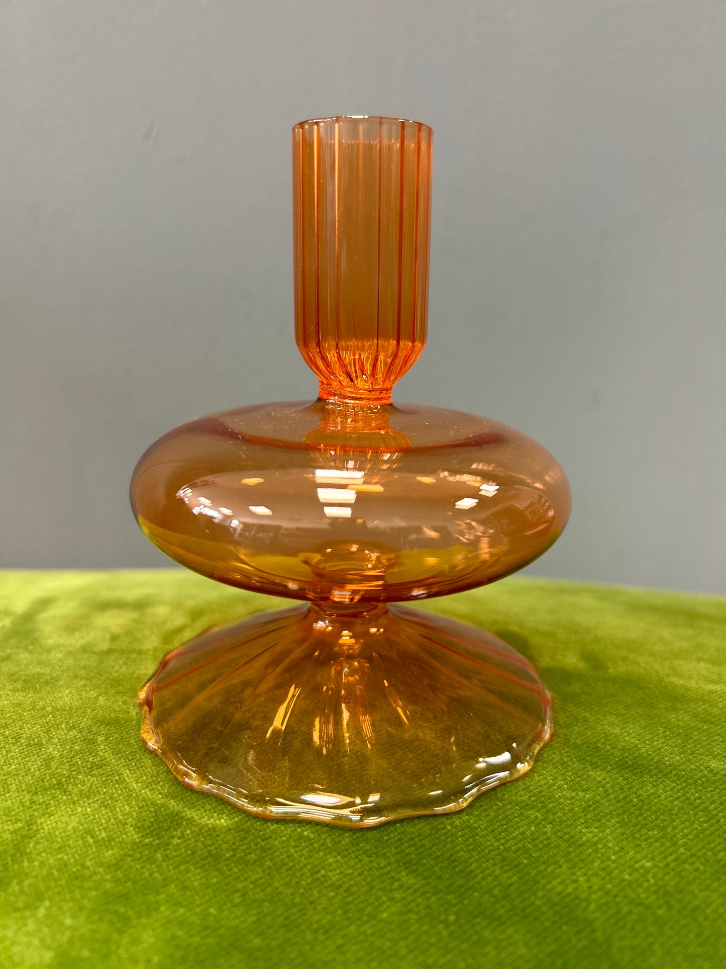 BOUGEOIR VERRE ORANGE