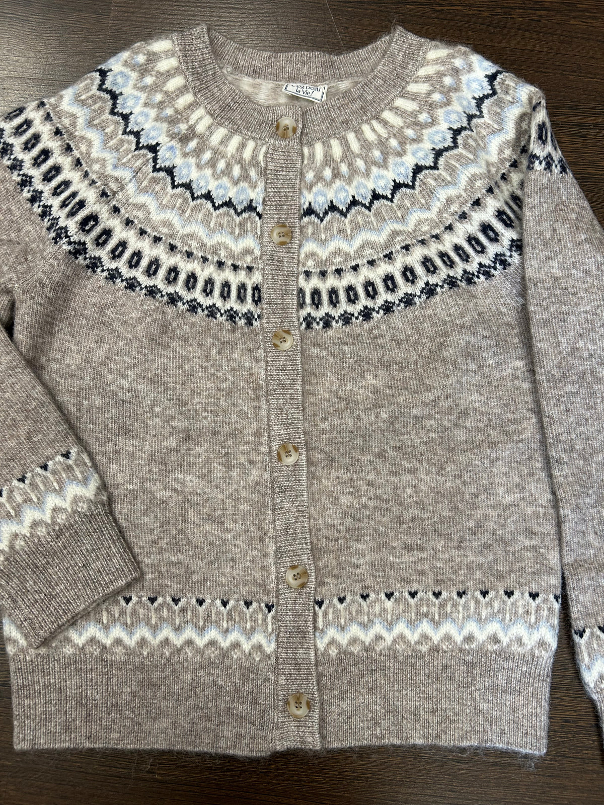 Gilet jacquard - C'EST BEAU LA VIE