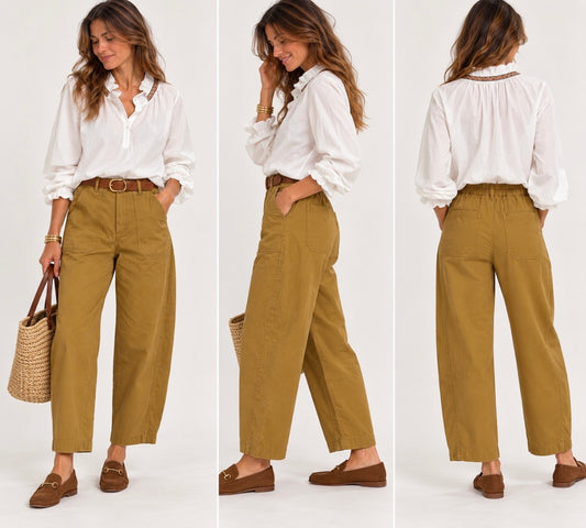 Pantalon Barel Camel