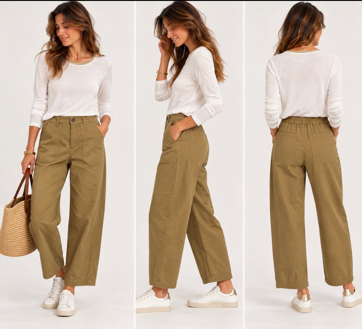 Pantalon Barel Kaki
