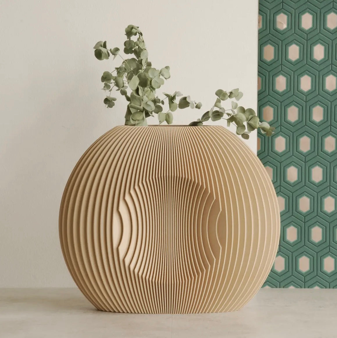 Vase 3D Héron bouleau