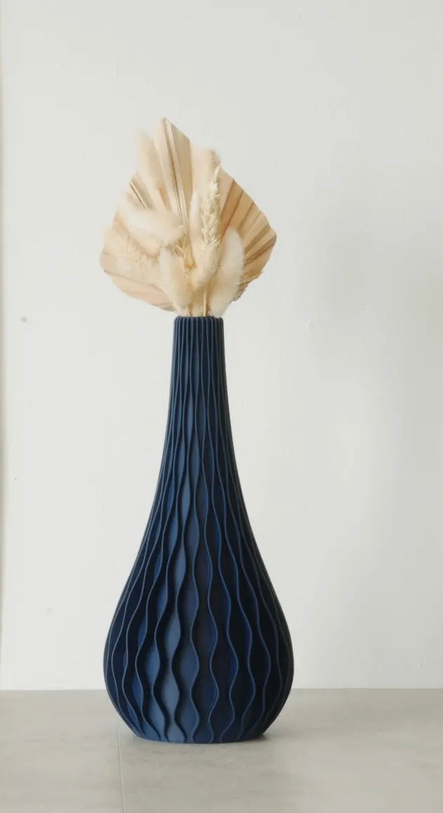 Vase 3D Méduse Bleu