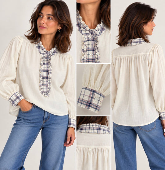 Blouse col jabot