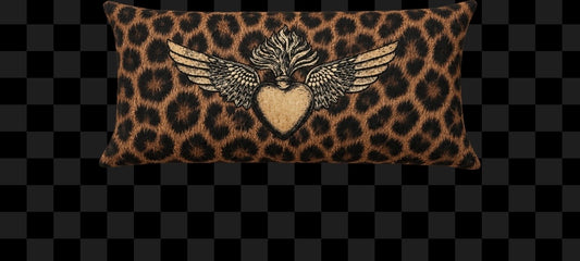 Coussin léopard coeur - PODEVACHE