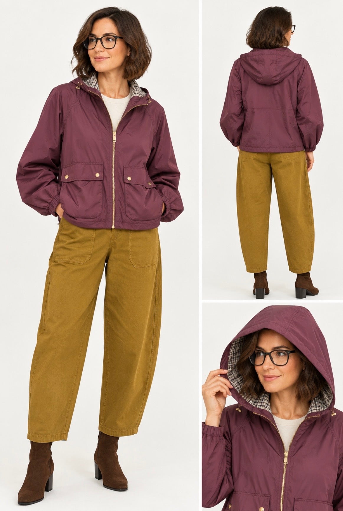 Blouson coupe-vent prune