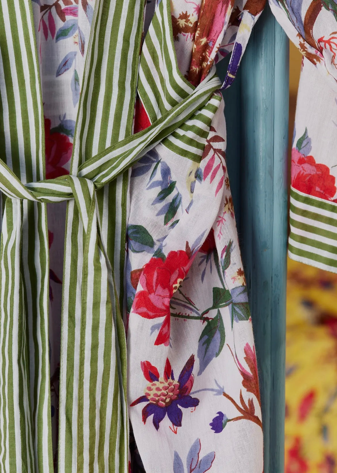 KIMONO BIRDS FLOWERS BLANC