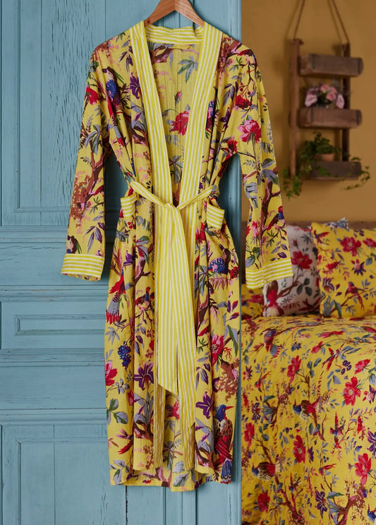 KIMONO BIRDS JAUNE
