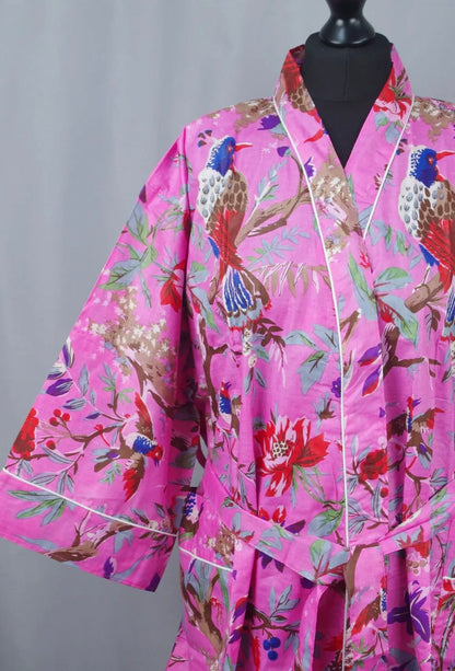 Kimono Fuchsia Oiseaux