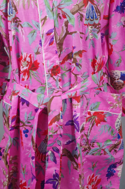 Kimono Fuchsia Oiseaux