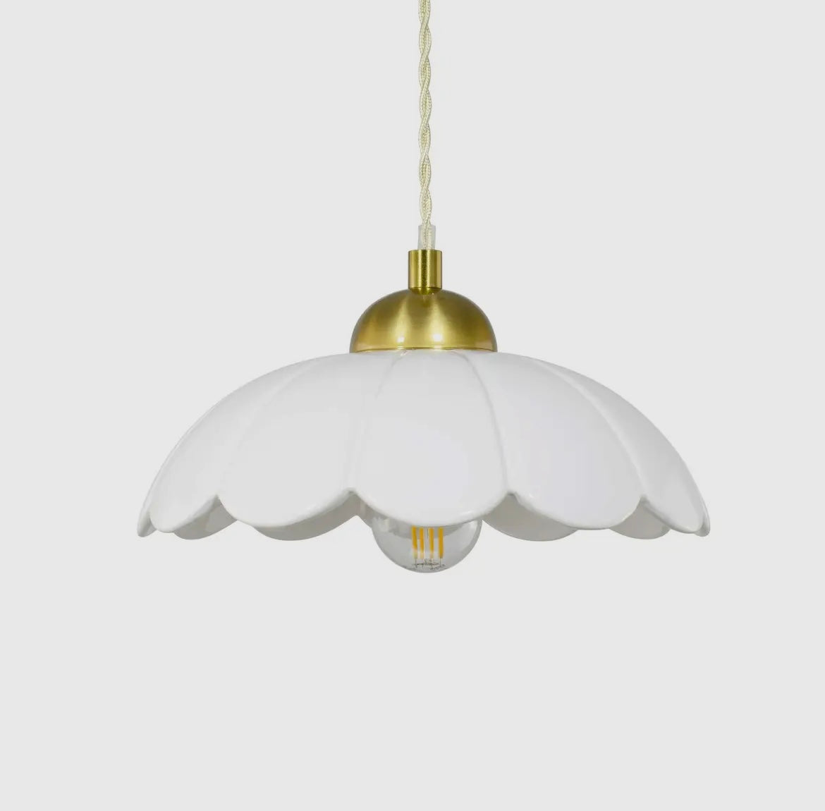 Suspension céramique Blanche