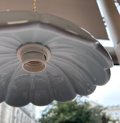 Suspension céramique bleue