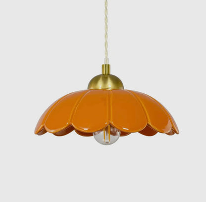 Suspension céramique orange