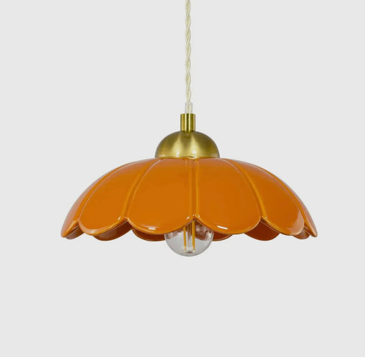Suspension céramique orange