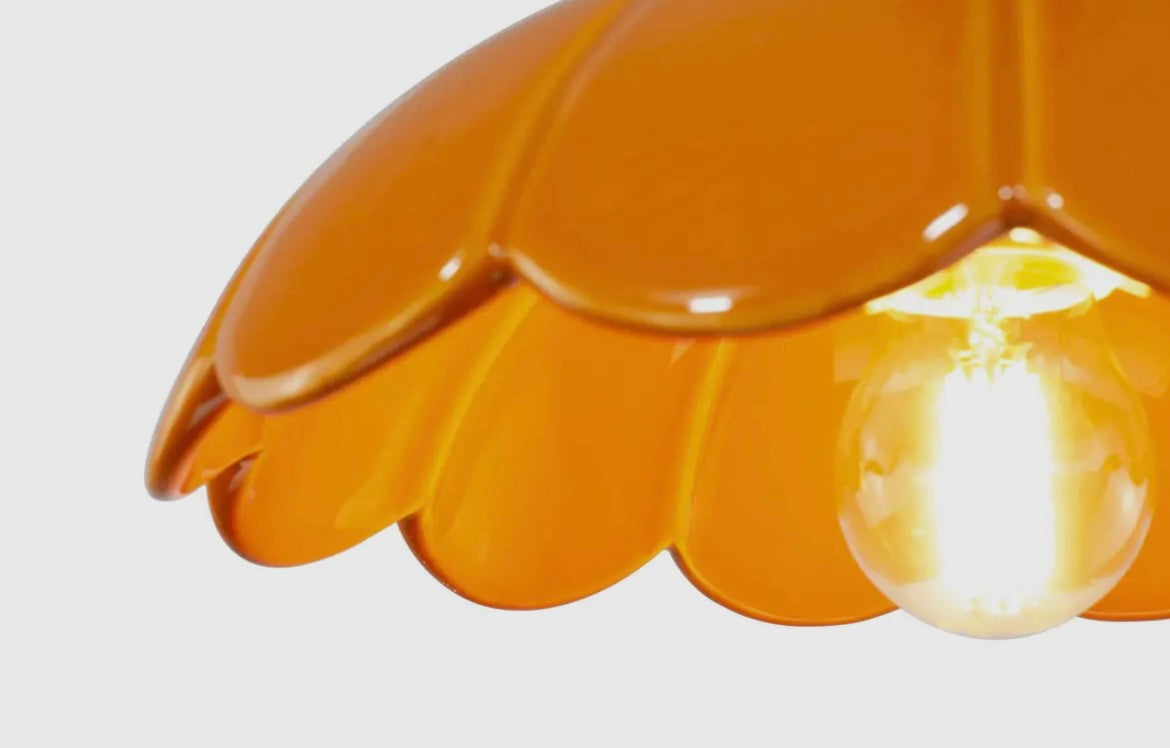 Suspension céramique orange