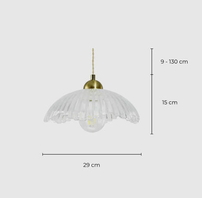 Suspension verre strié