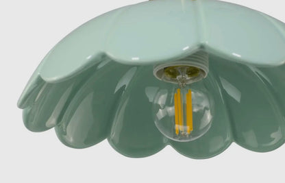 Suspension céramique vert d'eau