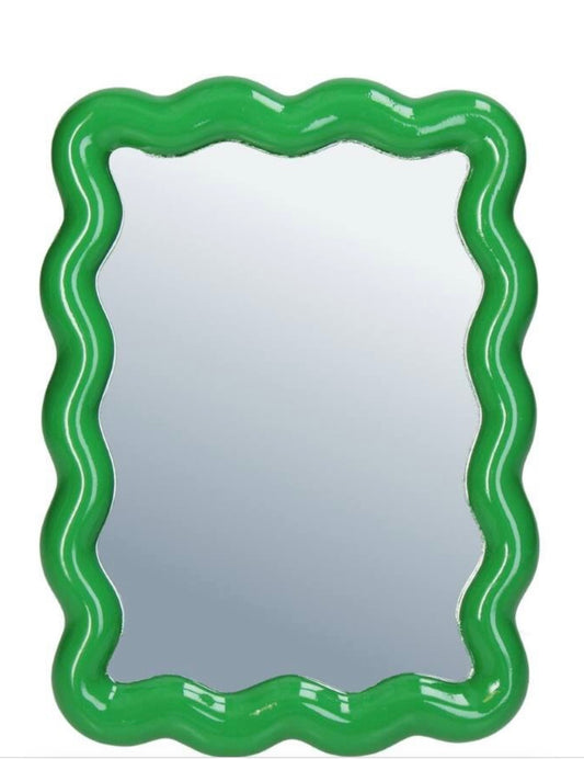 Miroir ondulé vert