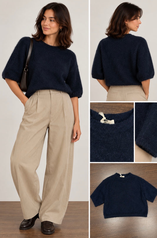 Pull bleu marine - LE GRENIER D'EULALIE