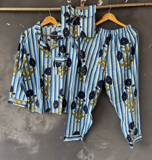PYJAMA CHARDONS BLEUS Taille L