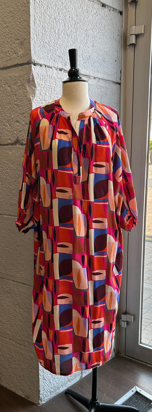 Robe fluide multicolore