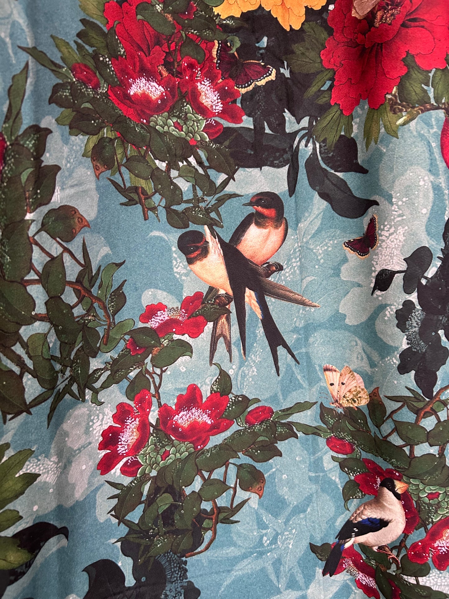 Rideaux Oiseaux Bleu - VOGLIO Béné