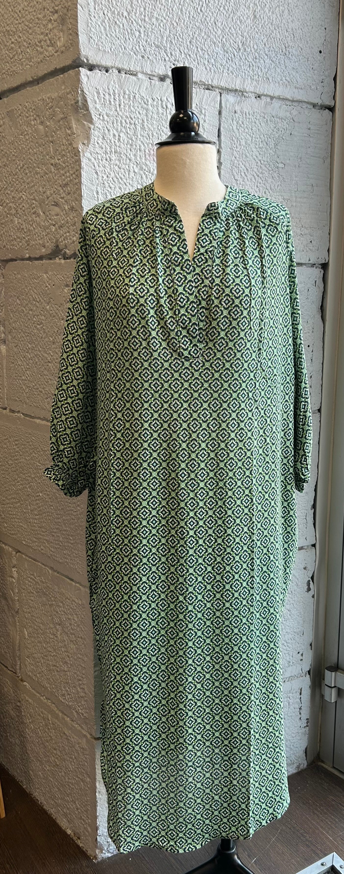 Robe fluide vert émeraude