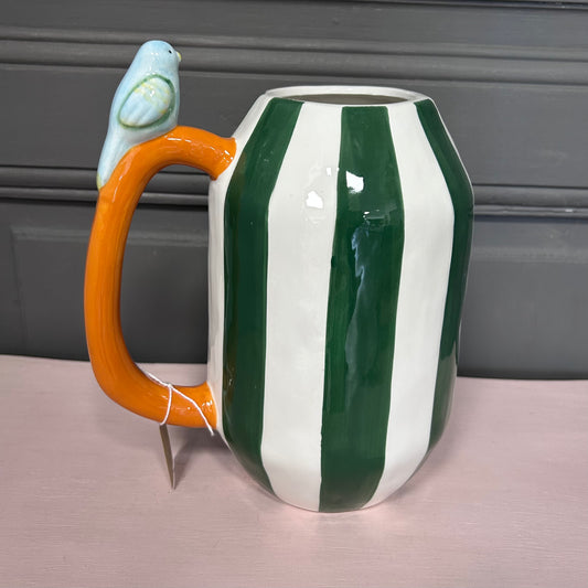 Vase rayé oiseau  - SEMA