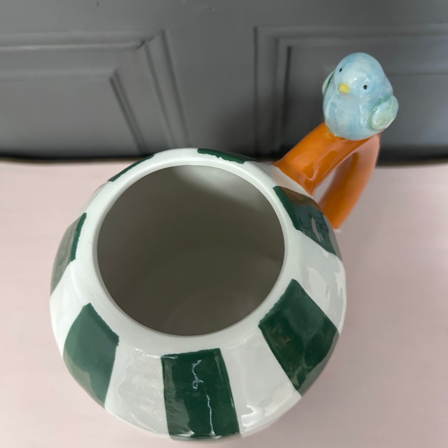 Vase rayé oiseau  - SEMA